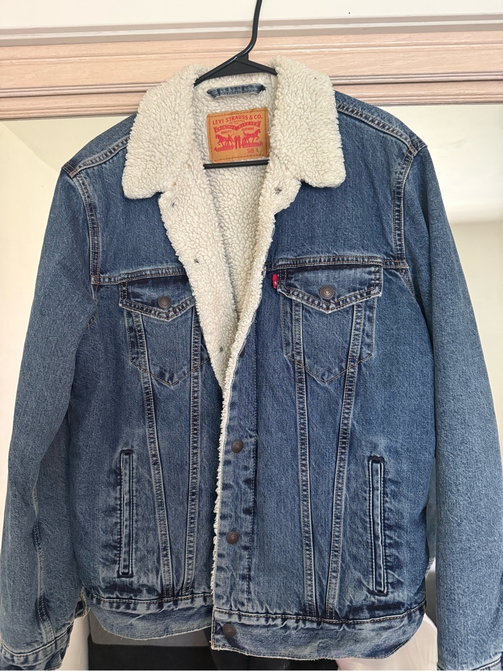 Levi's Blue Denim Sherpa-Lined Jacket